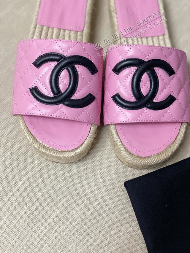 Chanel女鞋 香奈兒電繡拖鞋 2020春夏涼拖鞋系列 Chanel漁夫拖鞋  naq1155